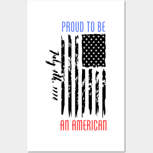 Proud American 4th of July Independance Day Posters and Art